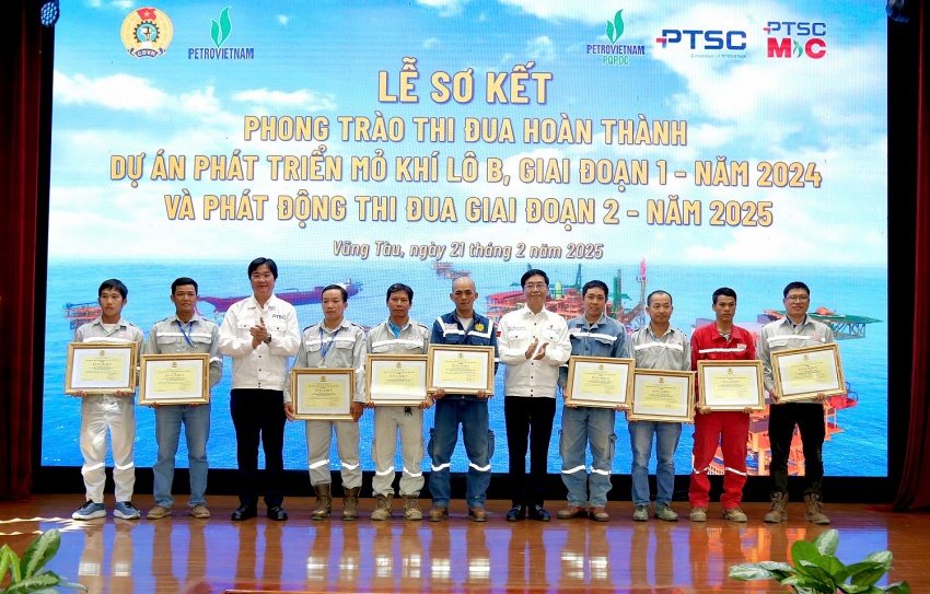 Dự án Phát triển Mỏ khí Lô B phát động thi đua giai đoạn 2 năm 2025 Dự án Phát triển Mỏ khí Lô B phát động thi đua giai đoạn 2 năm 2025