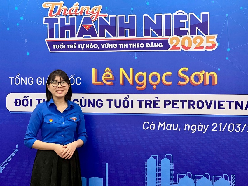 Chị Dương Thị Bích Loan - Phó Bí thư Đoàn Công ty Cổ phần Phân bón Dầu khí Cà Mau (PVCFC)