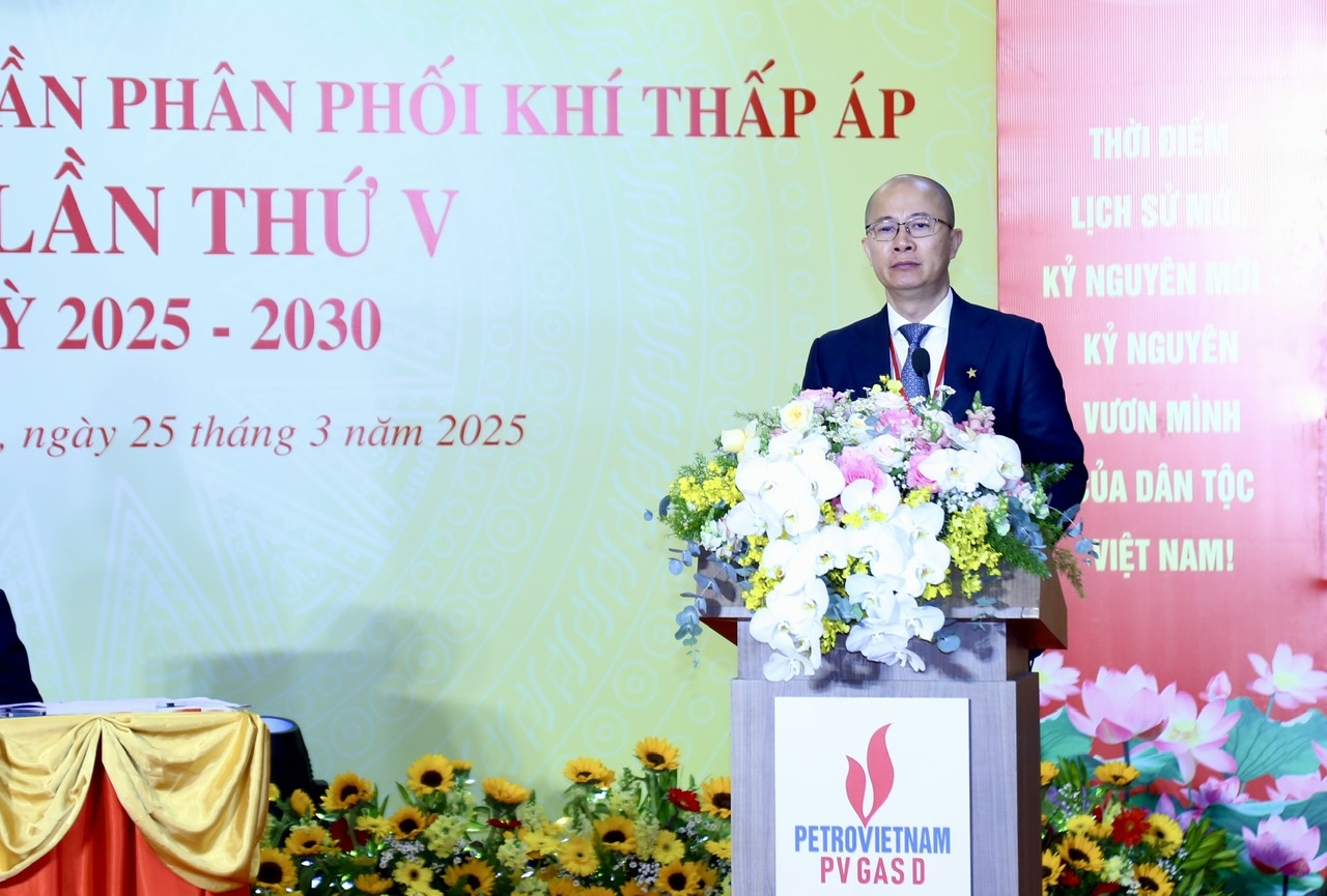 Đồng chí Lê Minh Hải báo cáo tại Đại hội