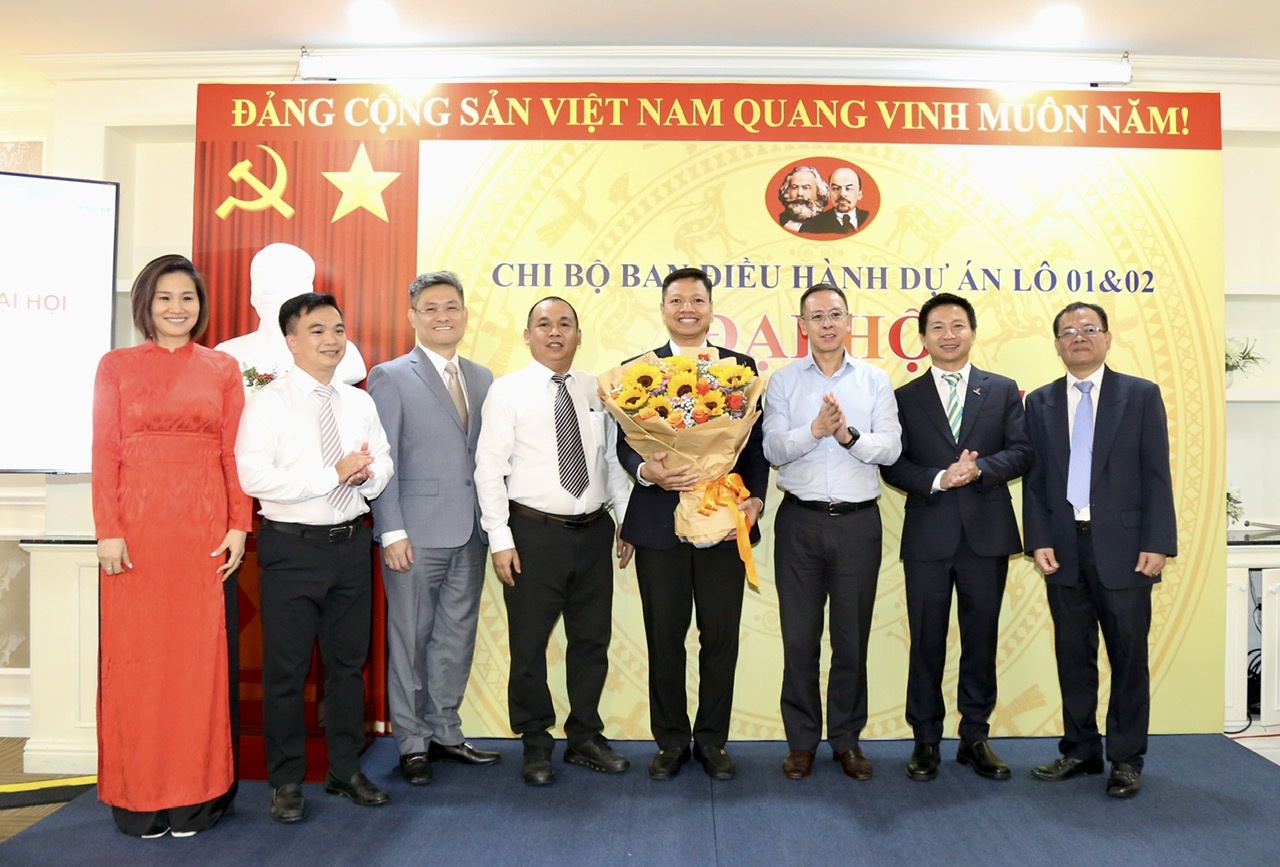 Chi ủy Chi bộ Ban Điều hành Dự án Lô 01&02 nhiệm kỳ 2025-2027