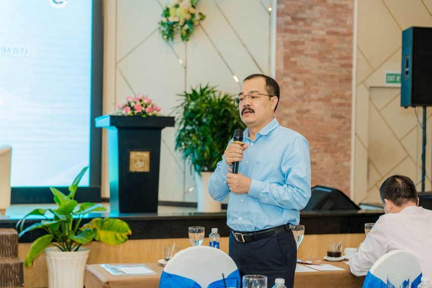 Đồng chí Trần Ngọc Chương - Phó Bí thư thường trực Đảng ủy, nguyên Bí thư Đoàn Thanh niên PTSC nhấn mạnh về hoạt động Đoàn.