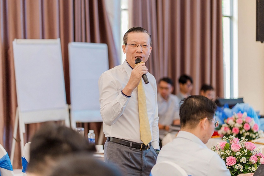 Đồng chí Nguyễn Trần Toàn - Chủ tịch Công đoàn PTSC khuyến khích thanh niên không ngừng vượt qua giới hạn bản thân.