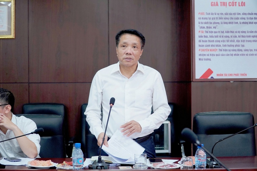 Đồng chí Lê Quốc Phong - Phó Bí thư Đảng ủy PVU phát biểu chỉ đạo tại Đại hội