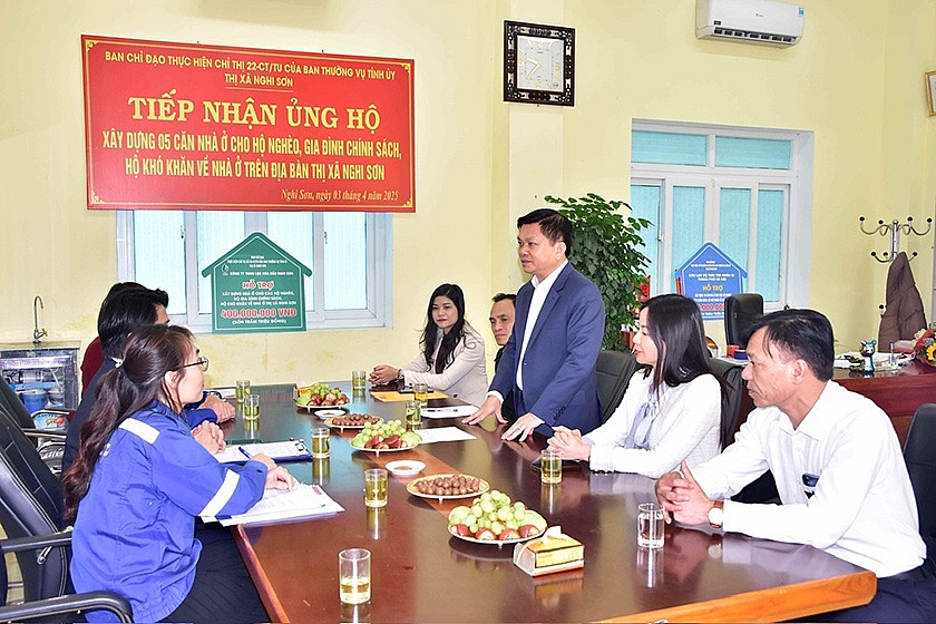 NSRP trao ủng hộ xây dựng 5 căn nhà cho các hộ nghèo tại thị xã Nghi Sơn, tỉnh Thanh Hóa.