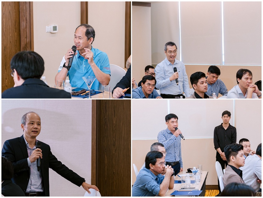 Đại diện các phòng, ban chuyên môn của PQPOC và các đơn vị cung cấp giải pháp trao đổi tại chương trình.