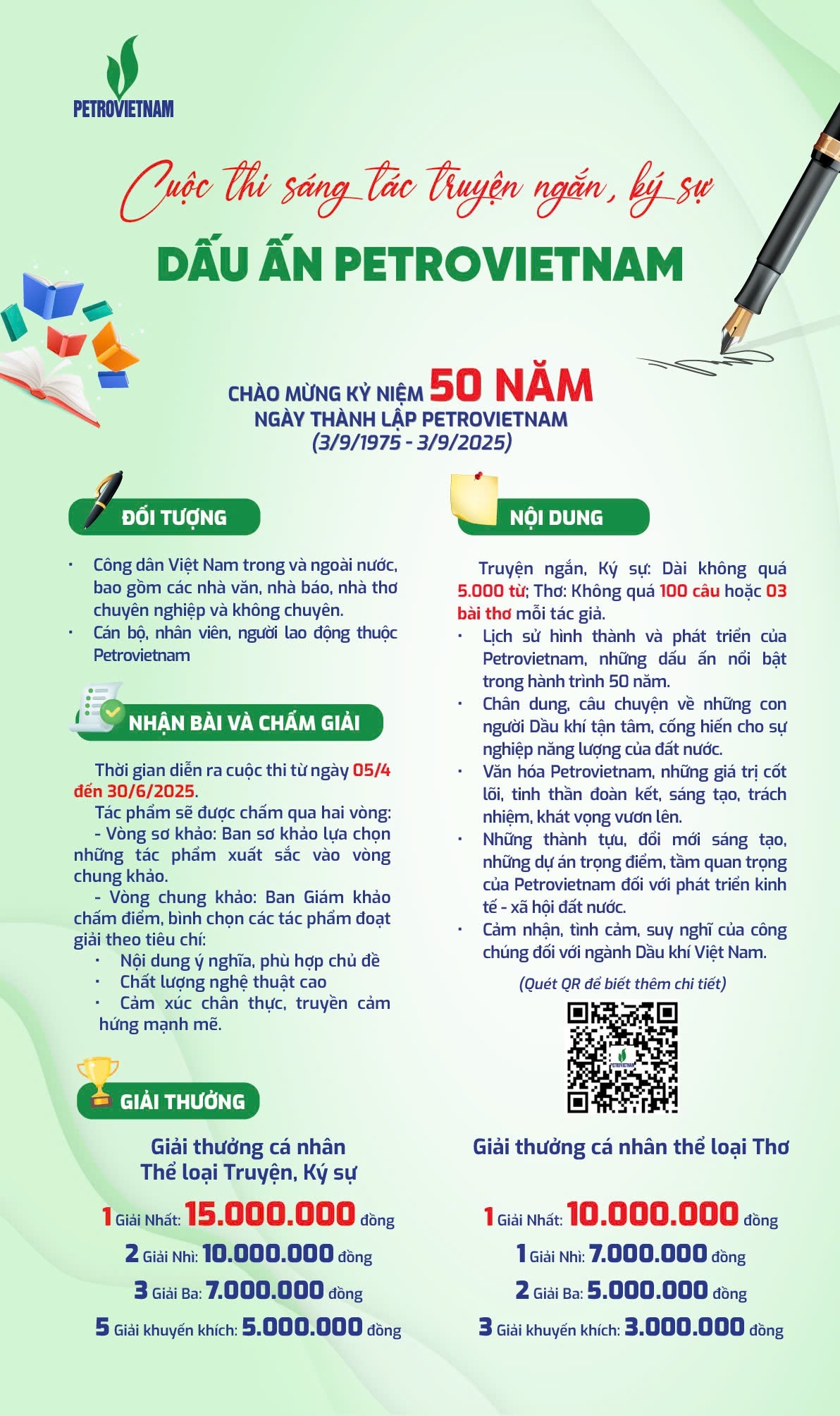 Phát động cuộc thi sáng tác hướng tới kỷ niệm 50 năm Ngày thành lập Petrovietnam Phát động cuộc thi sáng tác hướng tới kỷ niệm 50 năm Ngày thành lập Petrovietnam