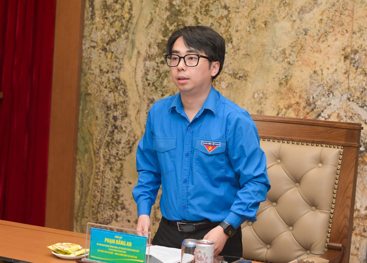 Đồng chí Phạm Đăng An, Bí thư Đoàn Thanh niên Petrovietnam chủ trì Hội nghị