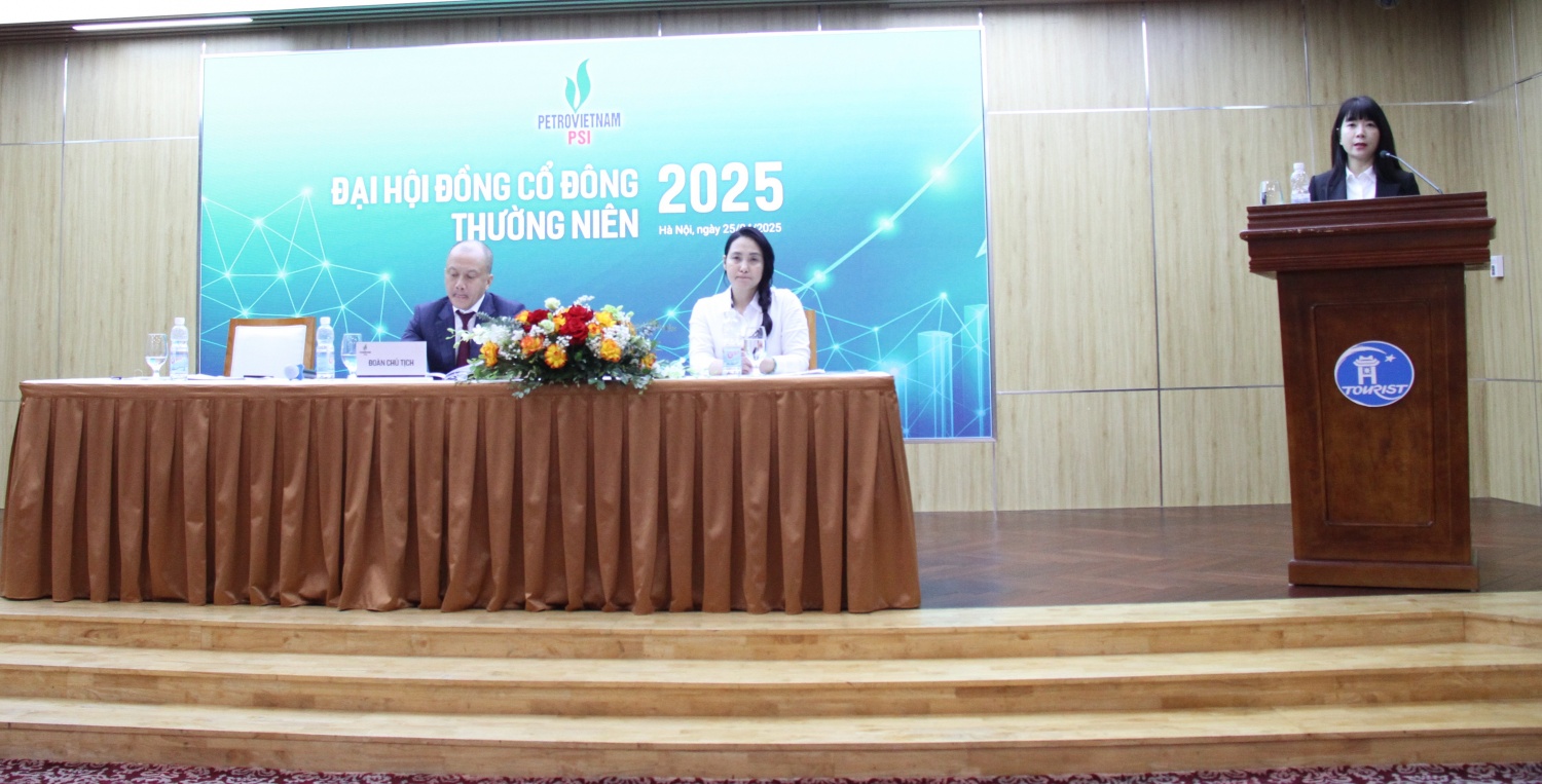 Bà Phan Quỳnh Nga - Giám đốc PSI phát biểu tại Đại hội