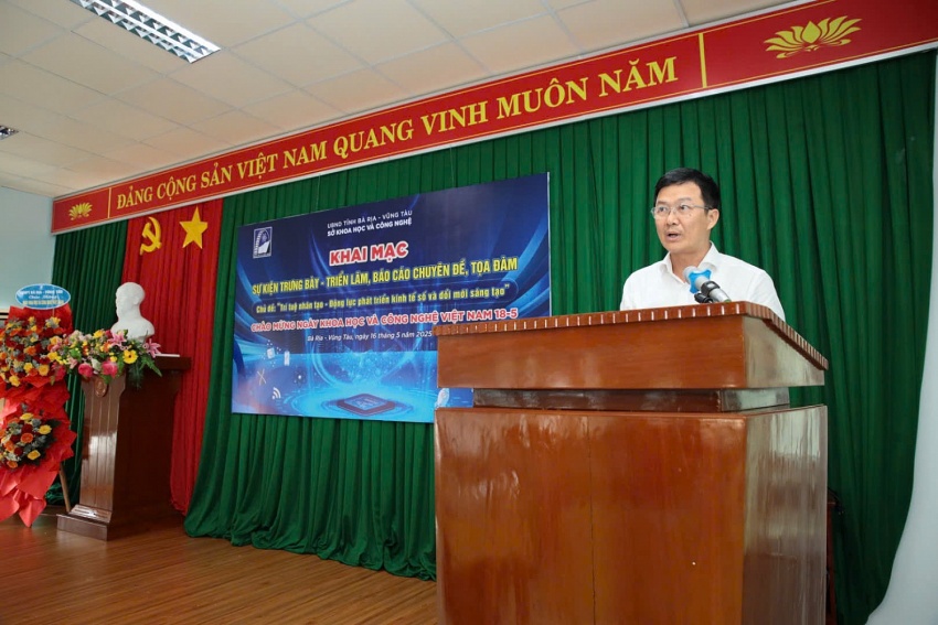Ông Nguyễn Kỳ - Phó Giám đốc Sở KH&CN tỉnh Bà Rịa - Vũng Tàu phát biểu tại sự kiện.