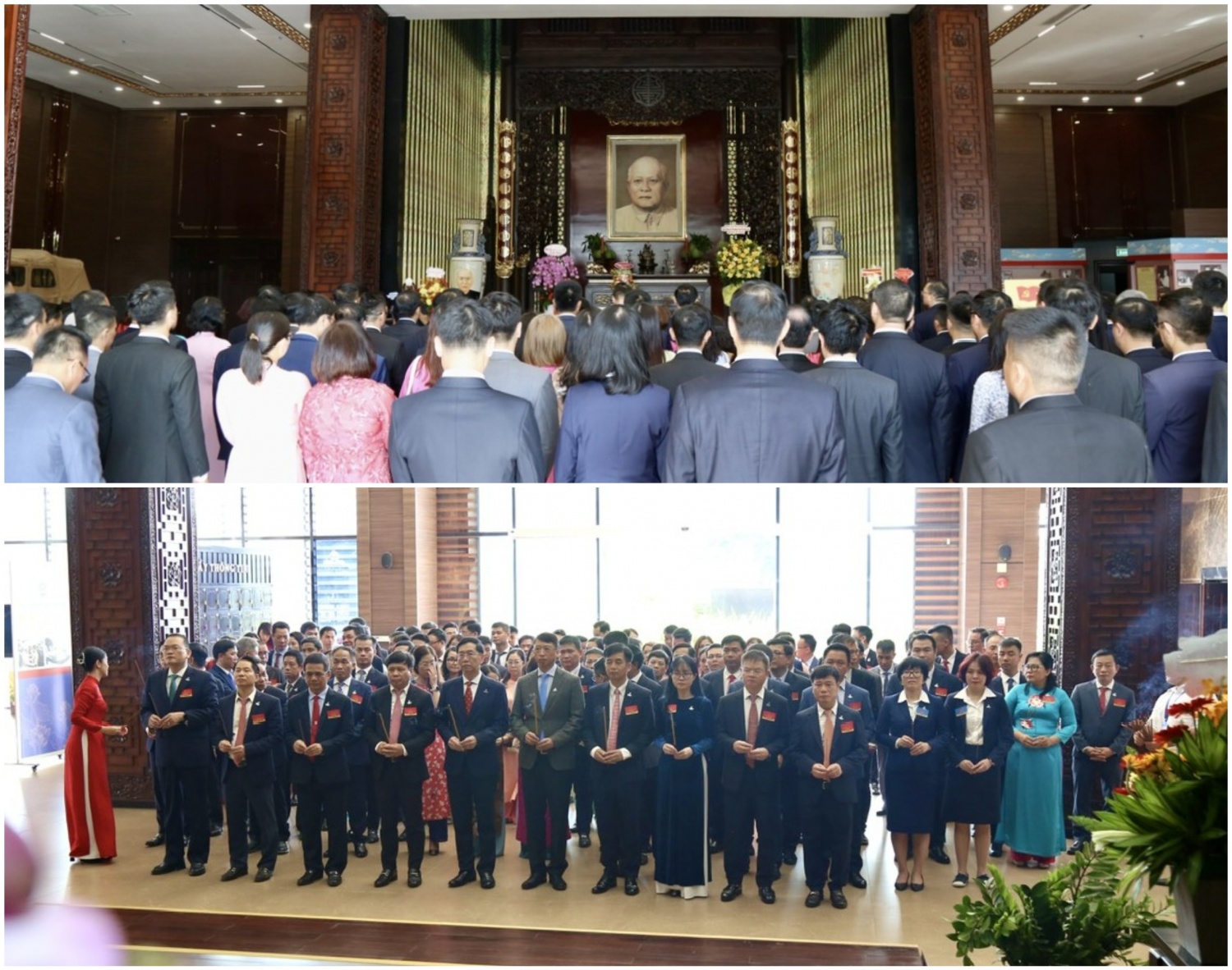 Lãnh đạo Petrovietnam và tập thể Đảng bộ PVTrans dâng hương tưởng nhớ Chủ tịch Tôn Đức Thắng trước thềm Đại hội.