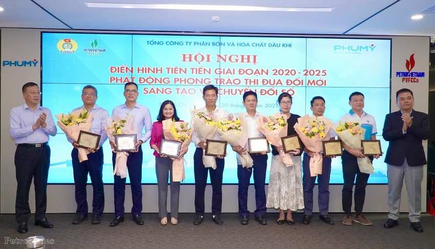 Tại Hội nghị điển hình tiên tiến giai đoạn 2025-2030, PVFCCo - Phú Mỹ đã vinh danh 08 tập thể và 48 cá nhân điển hình tiên tiến giai đoạn 2020-2025.