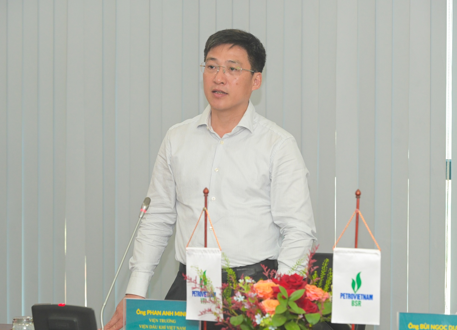 Ông Phan Anh Minh, Viện trưởng VPI phát biểu tại Lễ ký kết