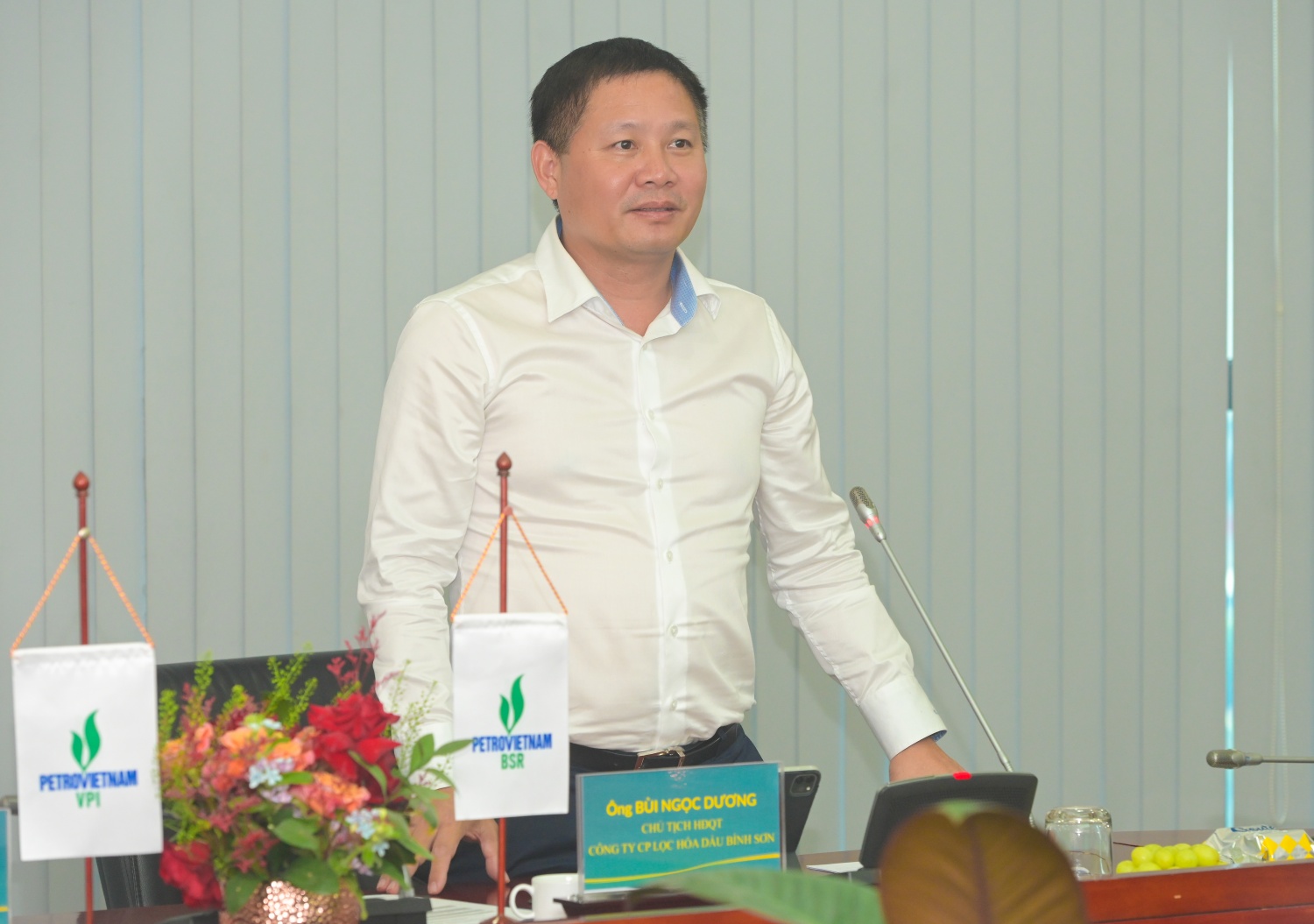 Ông Bùi Ngọc Dương, Chủ tịch HĐQT BSR phát biểu tại Lễ ký kết