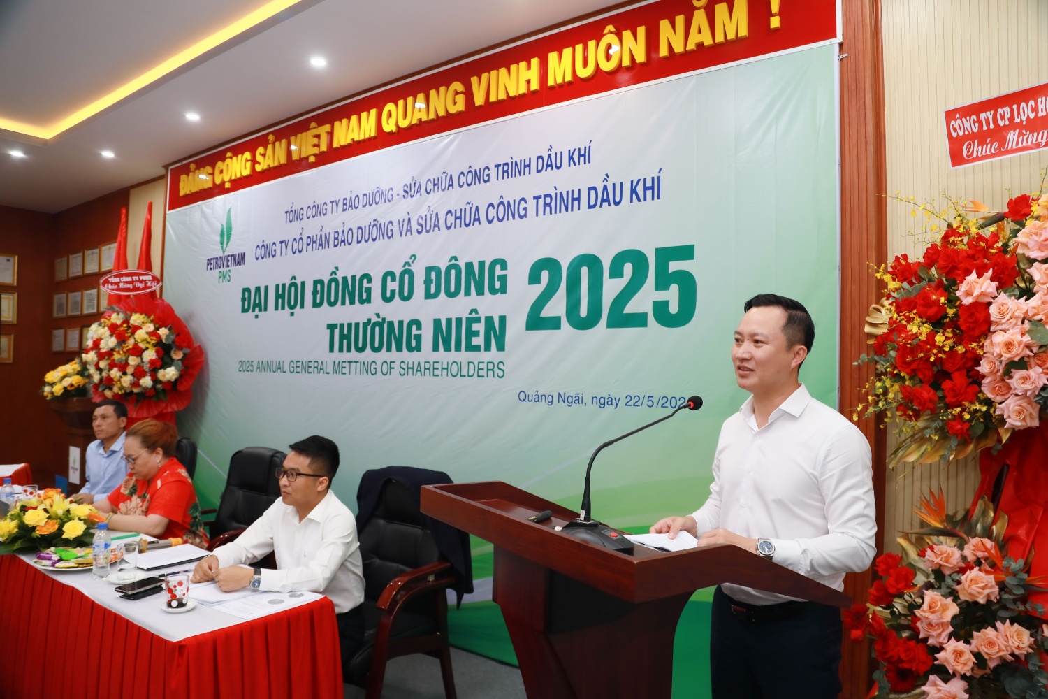 Ông Phạm Minh Nghĩa - đại diện cổ đông BSR đề nghị PMS tiếp tục nghiên cứu, đề ra chiến lược phát triển cho PMS trong các giai đoạn tiếp theo.