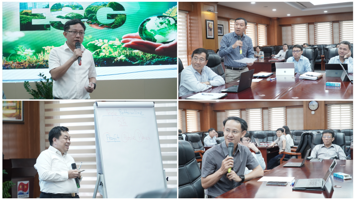 Các giảng viên và học viên trao đổi, thảo luận sôi nổi tại khóa đào tạo