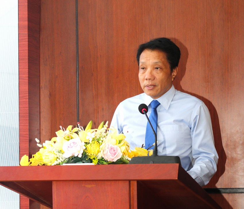 TS Lê Quốc Phong, Phó Hiệu trưởng PVU, Trưởng Ban tổ chức cuộc thi phát biểu.