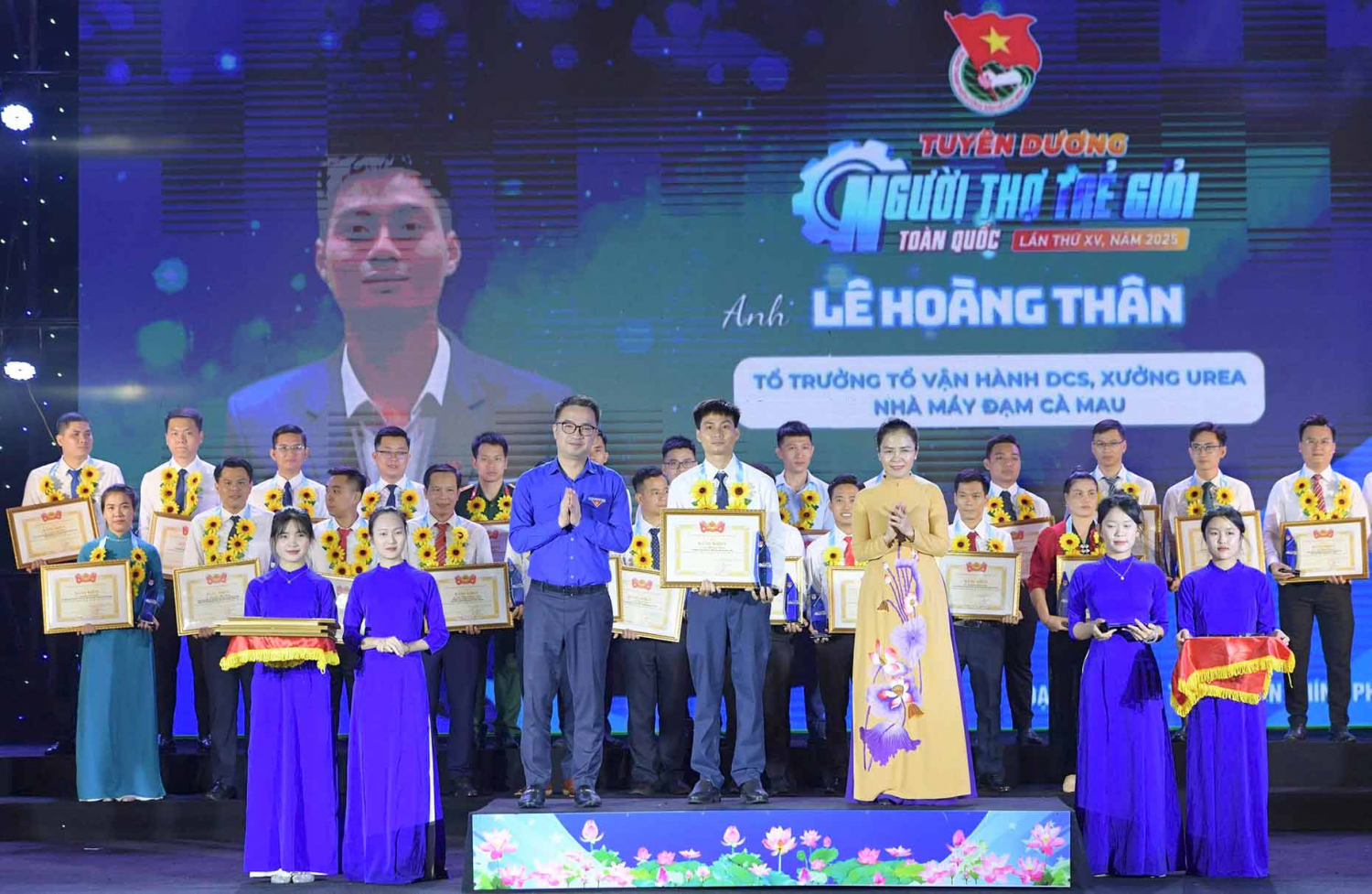 Kỹ sư Lê Hoàng Thân được vinh danh tại Lễ tuyên dương “Người thợ trẻ giỏi” toàn quốc lần thứ XV, năm 2025
