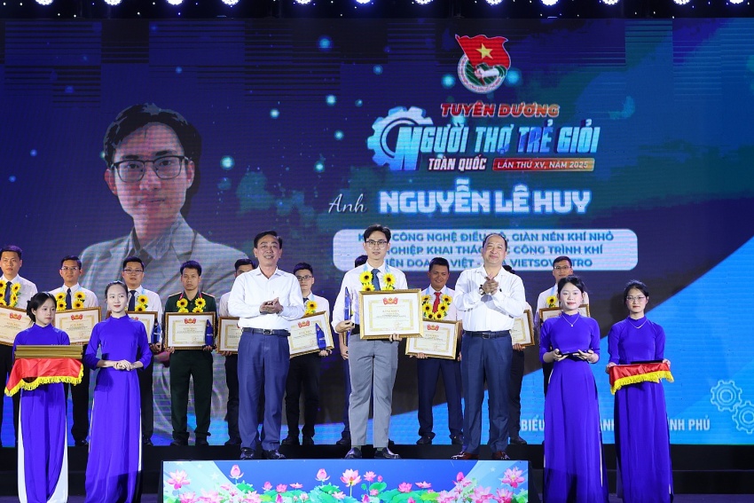 Đoàn viên Nguyễn Lê Huy được tuyên dương “Người thợ trẻ giỏi” toàn quốc lần thứ XV năm 2025.