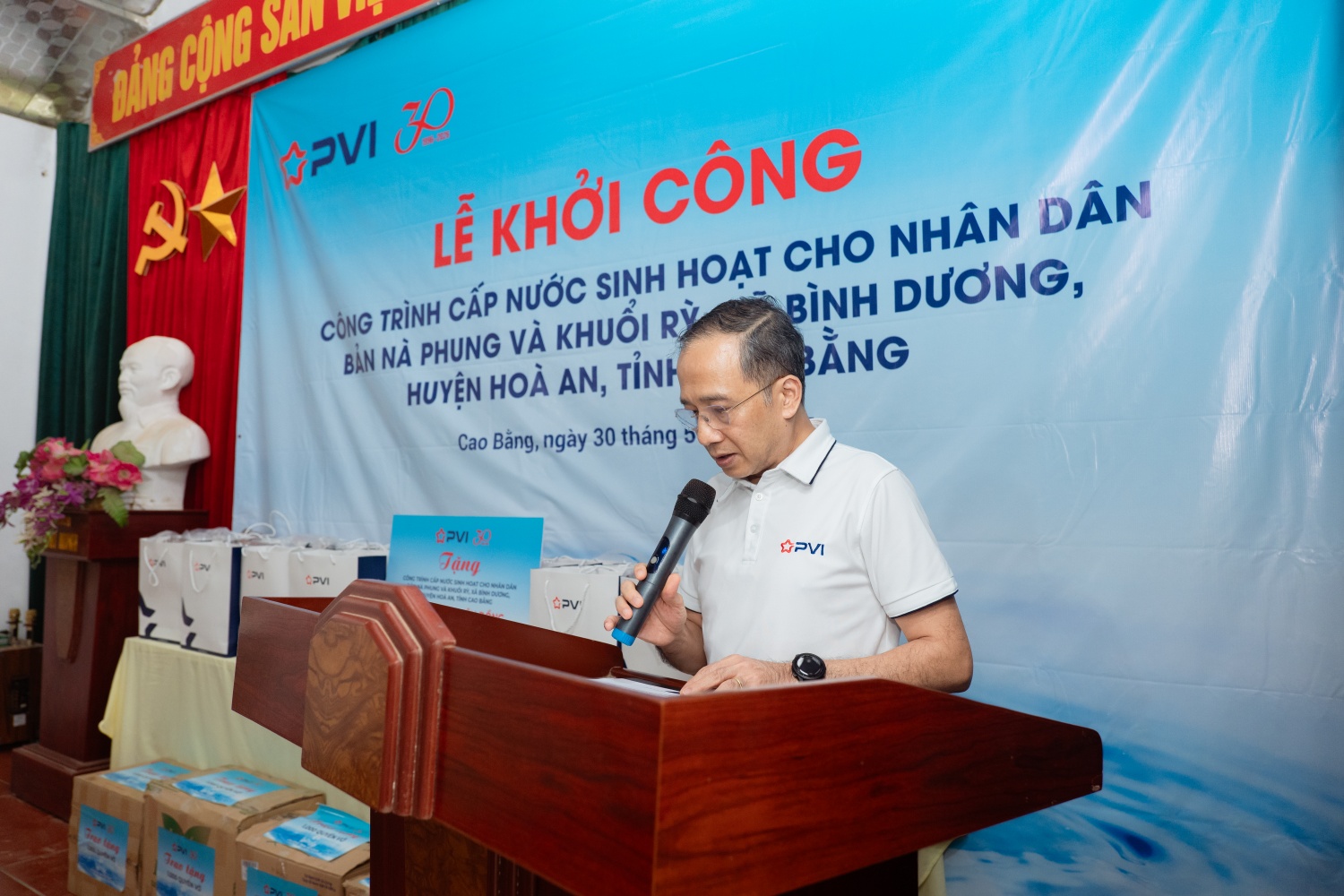 Ông Dương Thanh Danh Francois phát biểu tại buổi lễ