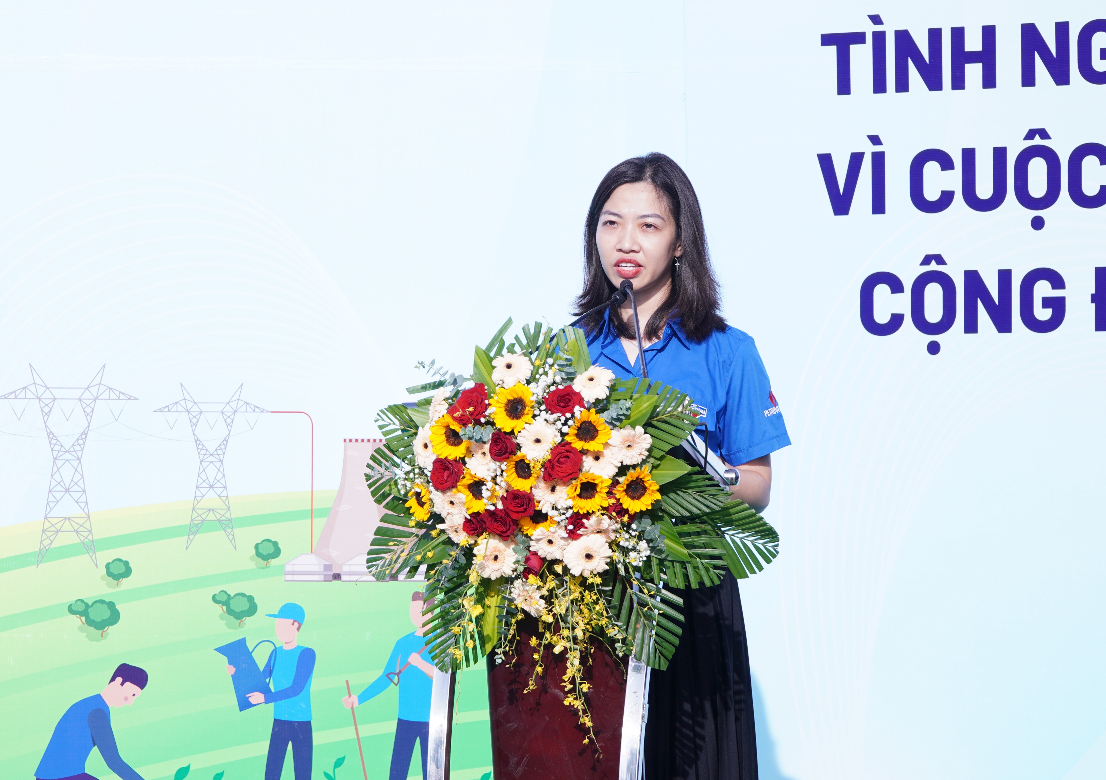 Đồng chí Nguyễn Huỳnh Mai Thảo: Năm 2025, lần đầu tiên đơn vị được chọn tổ chức Lễ khởi động chiến dịch Tình nguyện hè của Đoàn Tập đoàn. Đây là niềm vinh dự, cũng là động lực để toàn thể đoàn viên nỗ lực hơn nữa. 