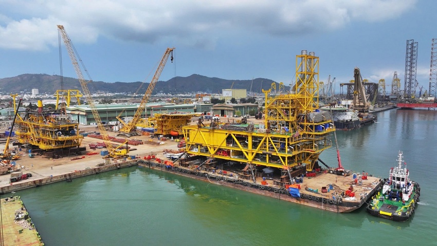 Công tác hạ thủy Khối thượng tầng BM1 giàn CPP-KNT