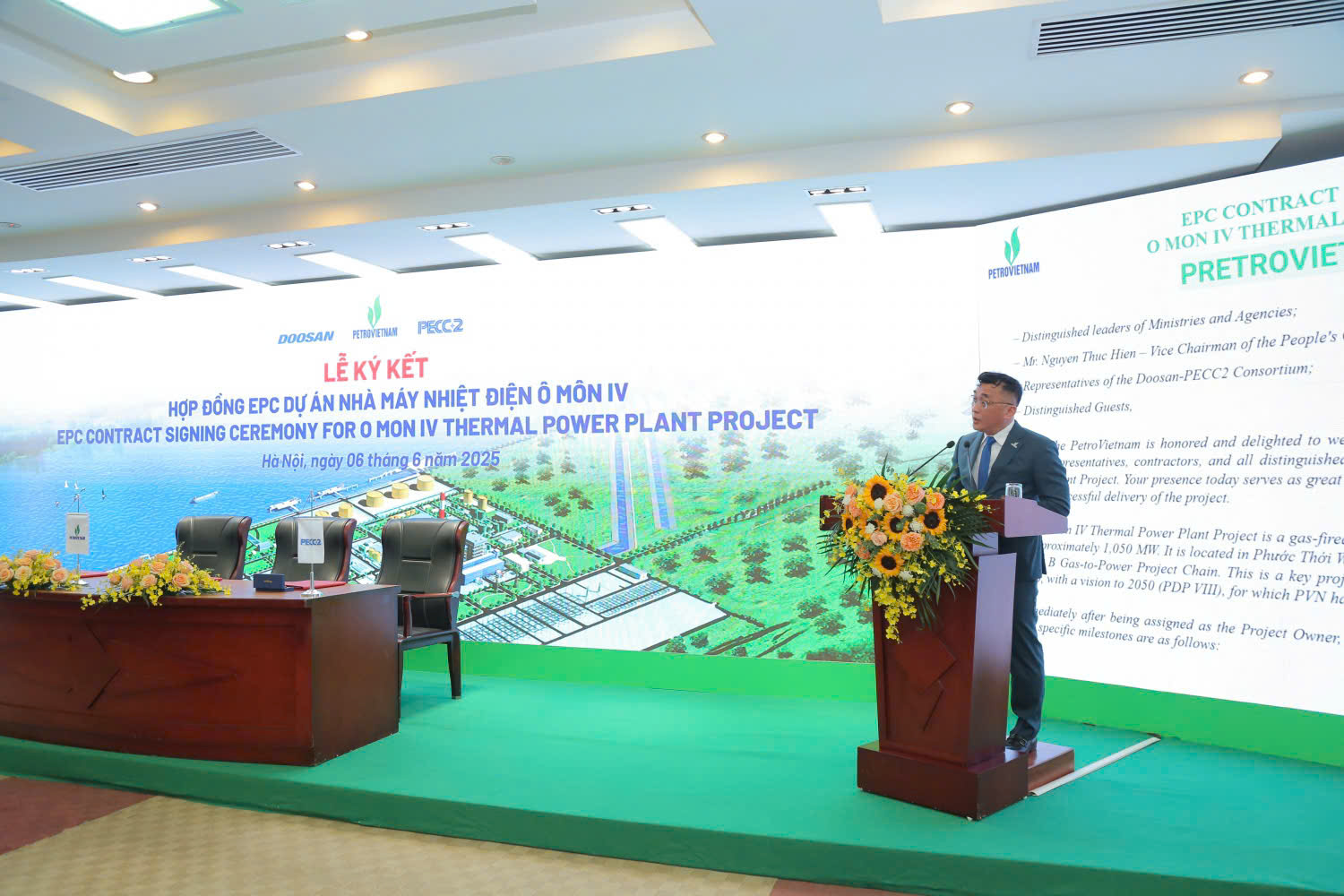 Phó Tổng Giám đốc Petrovietnam Phan Tử Giang phát biểu tại lễ ký