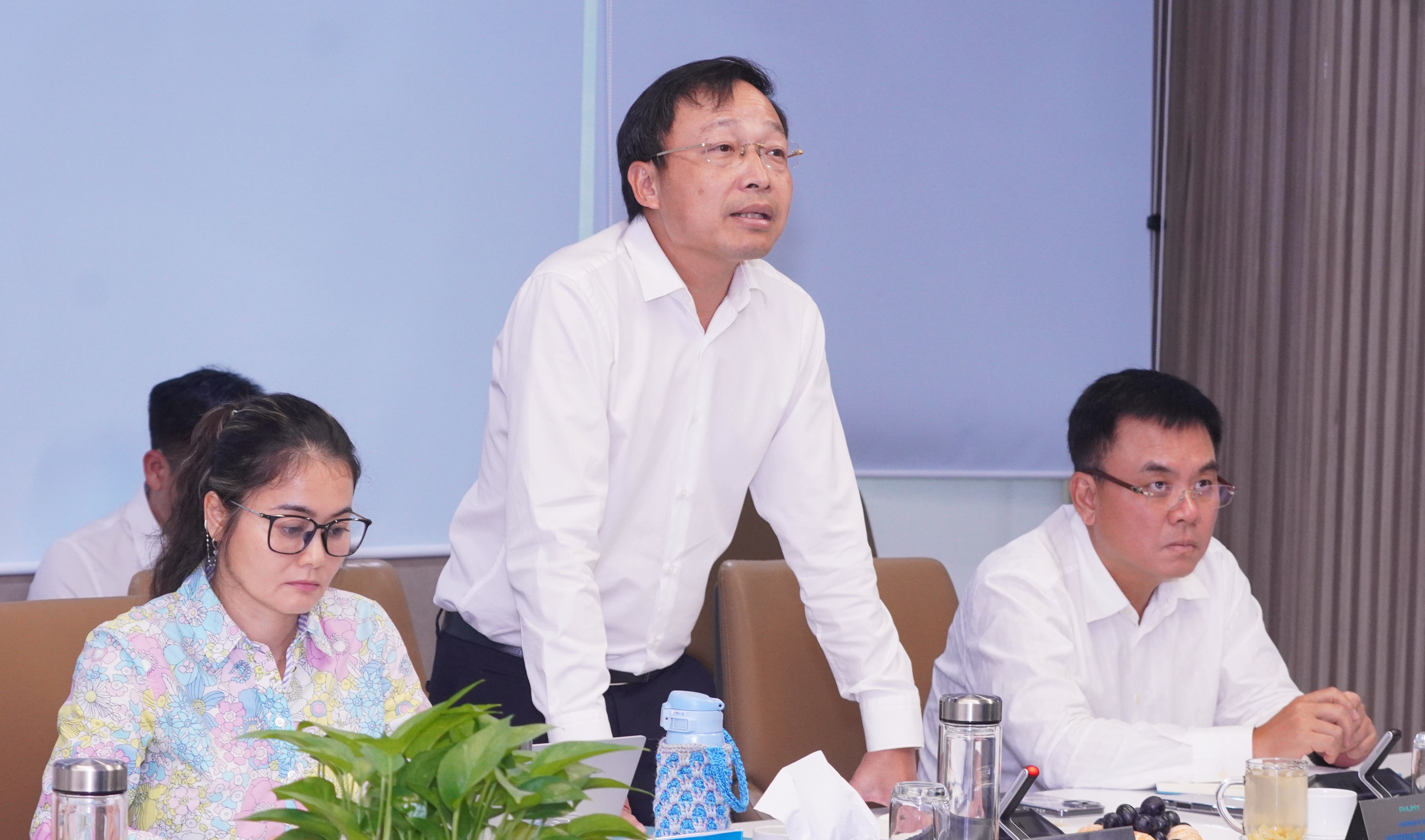 Ông Phan Công Thành, Tổng Giám đốc PVFCCo - Phú Mỹ, thông tin về các kết quả tích cực trong 5 tháng đầu năm.