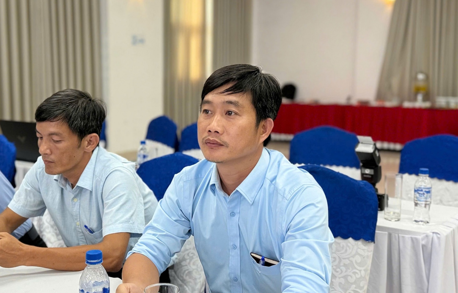 Học viên Đỗ Minh Vinh - Nhân viên vận hành Nhà máy Thủy điện Đakđrinh cảm thấy vinh dự khi được tham gia lớp tập huấn đầy ý nghĩa.