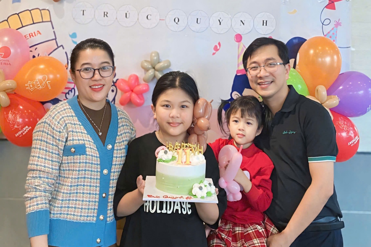 Gia đình nhỏ của anh Nguyễn Văn Thuận - nơi anh tìm thấy sự bình yên và là động lực để anh phấn đấu trong công việc
