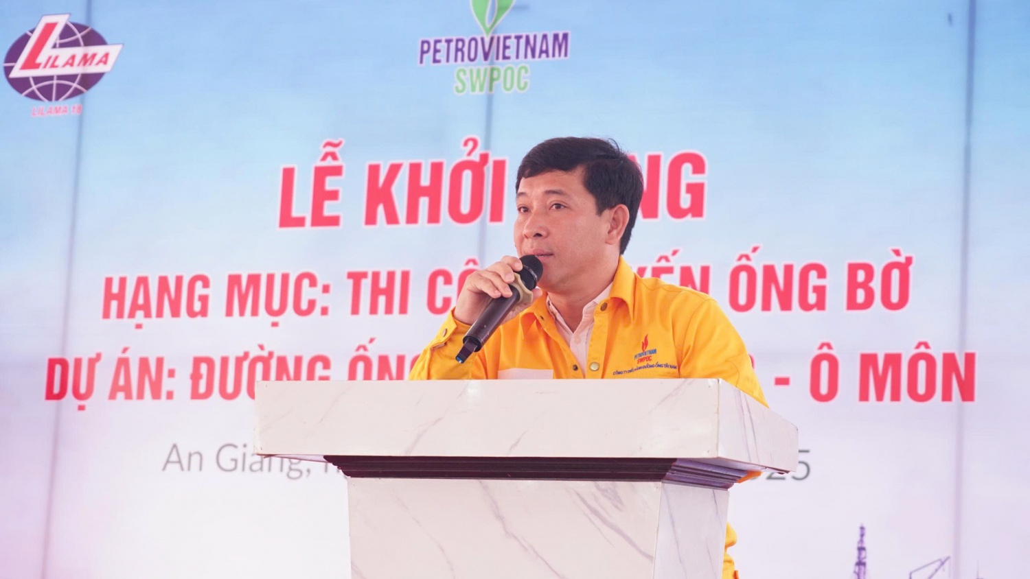 Ông Phạm Văn Hùng - Phó Bí thư Chi bộ, Phó Tổng Giám đốc SWPOC nhấn mạnh, dự án Đường ống dẫn khí Lô B - Ô Môn là một trong những dự án hạ tầng năng lượng có ý nghĩa chiến lược quốc gia.