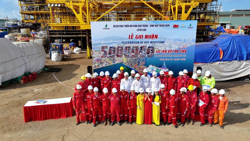 Dự án KNT-KTN đạt hơn 5 triệu làm việc an toàn, là biểu tưởng của kỷ luật và hợp tác quốc tế.