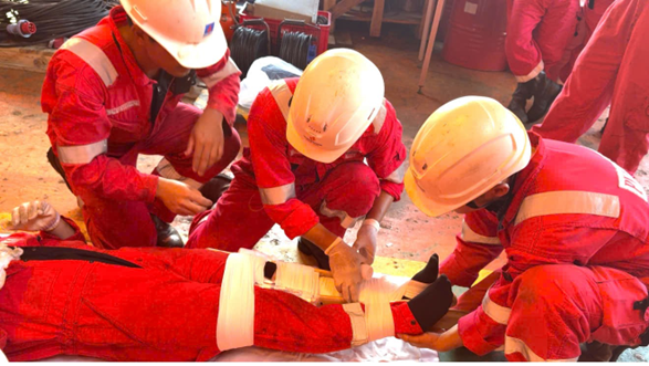 Hội thi An toàn vệ sinh lao động - Phòng chống cháy nổ năm 2025 tại giàn FPU-Đại Hùng 01