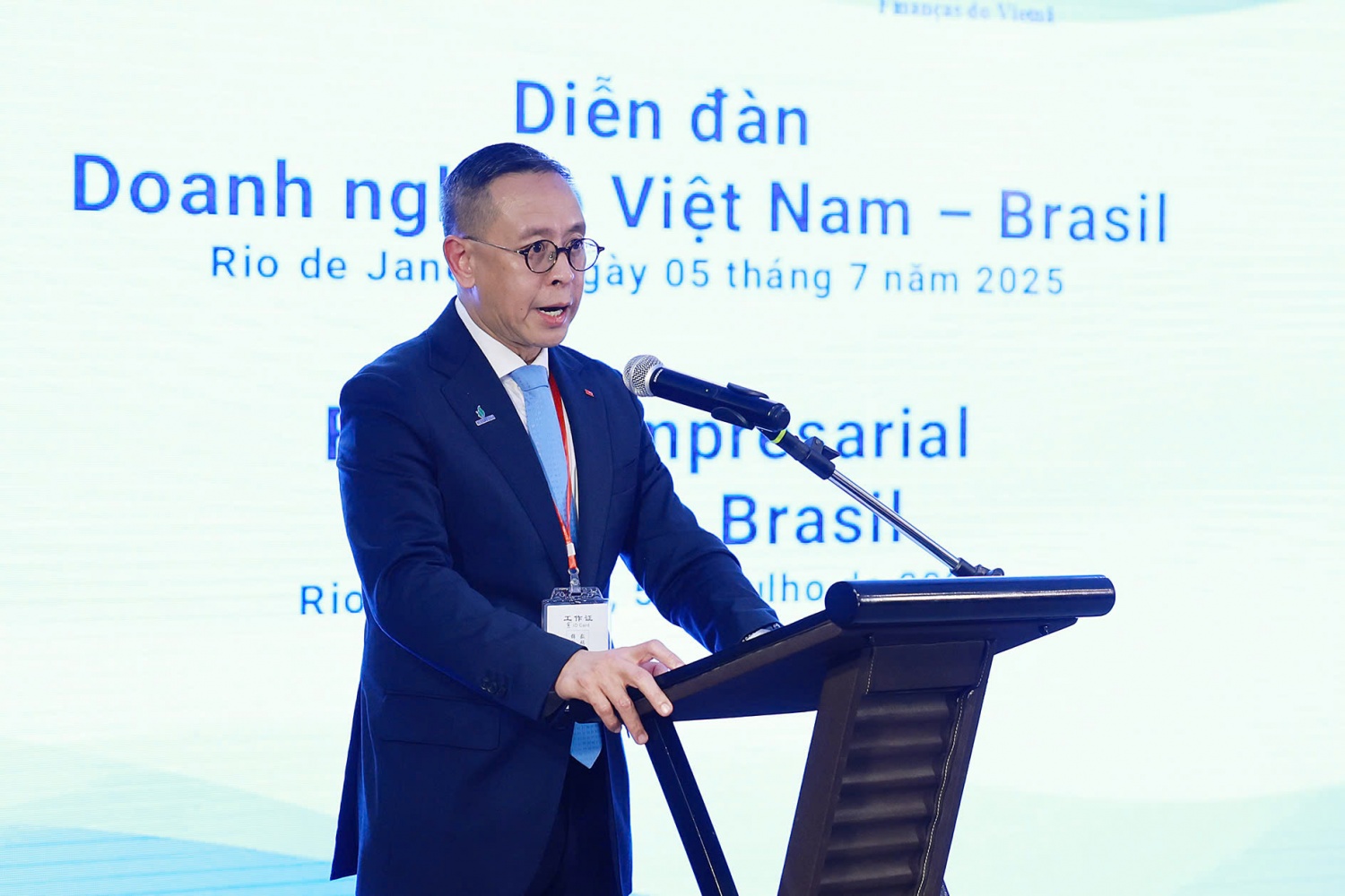 Thành viên HĐTV Petrovietnam Trần Bình Minh phát biểu tại Diễn đàn Doanh nghiệp Việt Nam - Brazil
