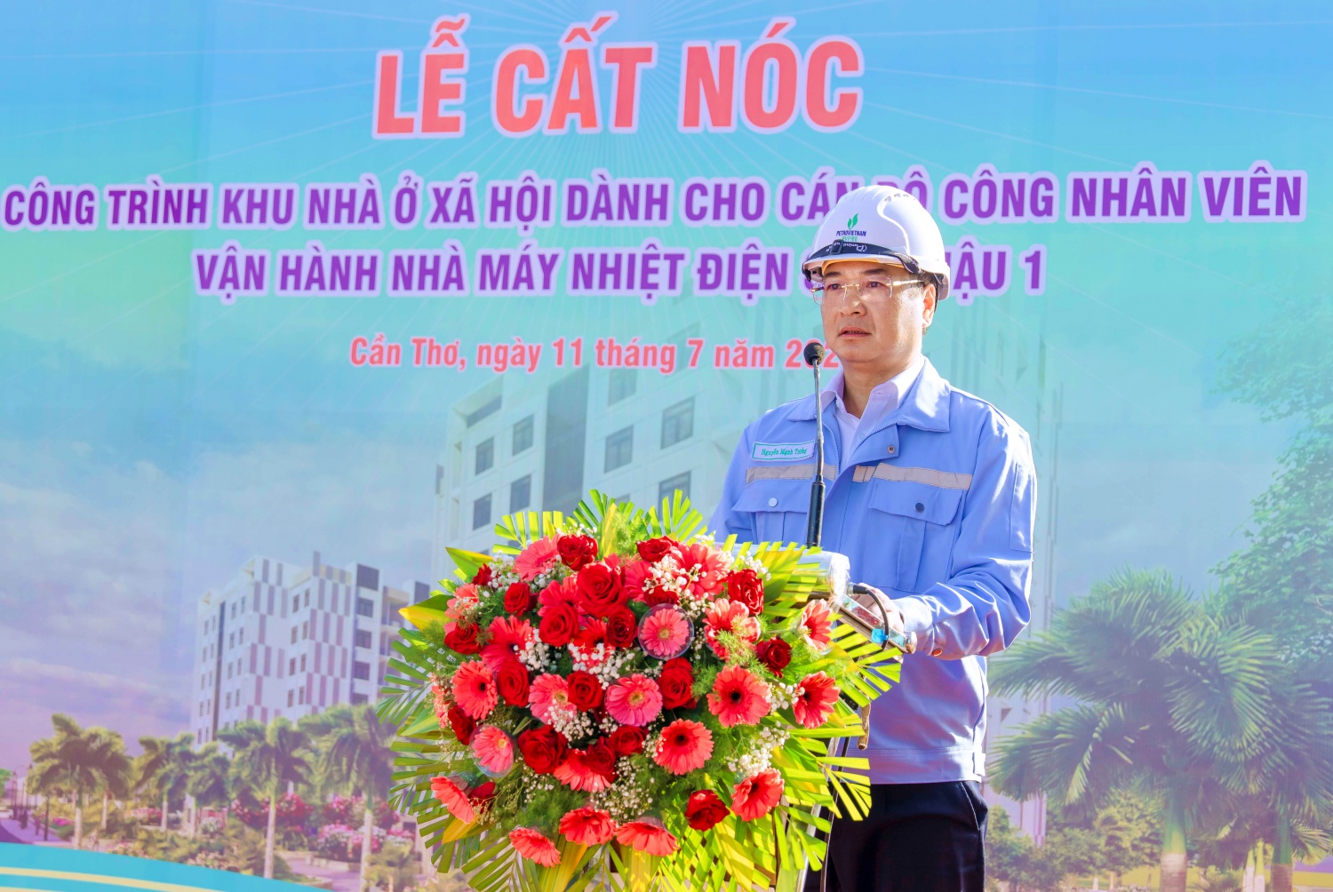 Ông Nguyễn Mạnh Tưởng chỉ đạo bám sát tiến độ, phấn đấu hoàn thành và bàn giao công trình vào cuối năm 2025