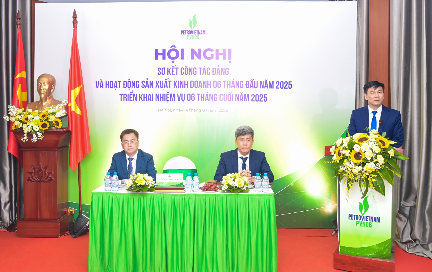 Giám đốc PVNDB Nguyễn Duyên Cường phát biểu tại hội nghị