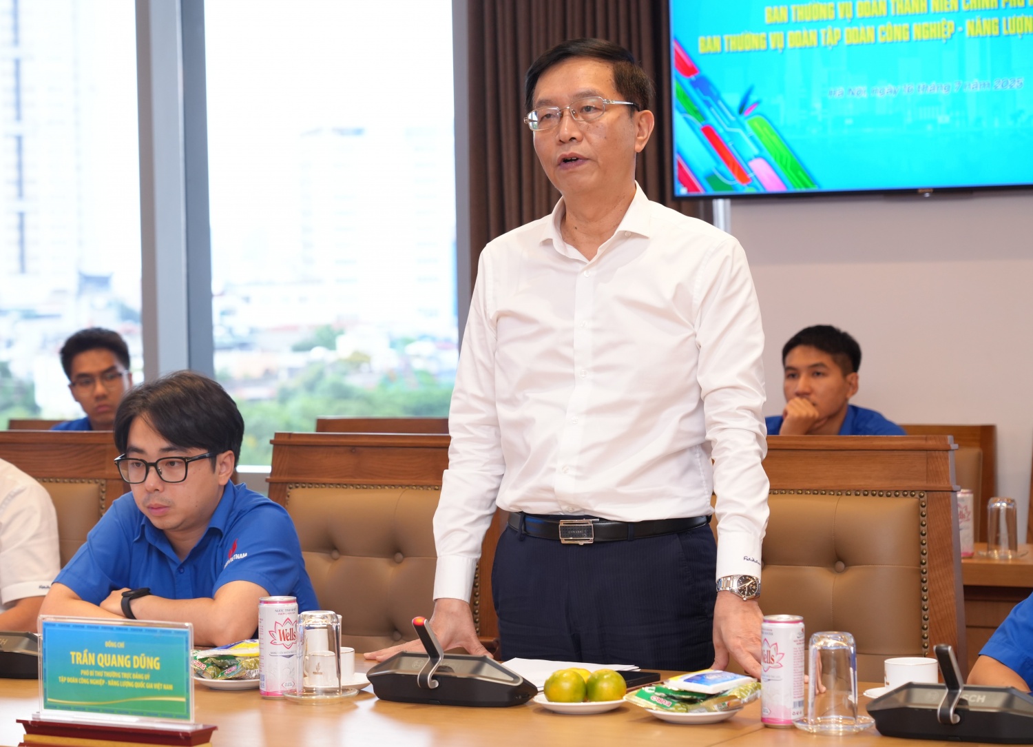 Đồng chí Trần Quang Dũng - Phó Bí thư Thường trực Đảng ủy Petrovietnam đánh giá cao vai trò của tuổi trẻ Petrovietnam trong hành trình chuyển đổi của Tập đoàn