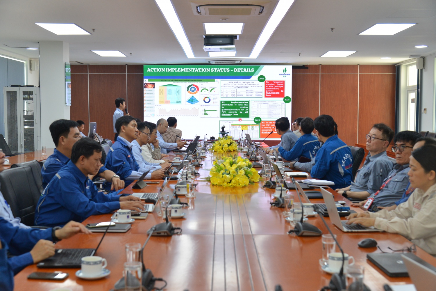 Toàn cảnh cuộc họp Hội đồng An ninh An toàn tại NMLD Dung Quất.