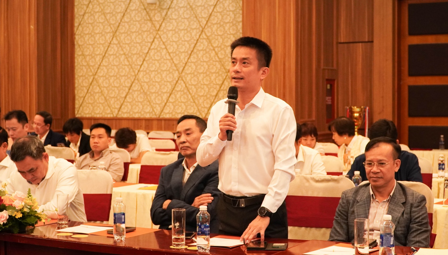 Ông Huỳnh Tấn Bình – Chủ tịch Công đoàn PVSM phát biểu tại hội nghị.