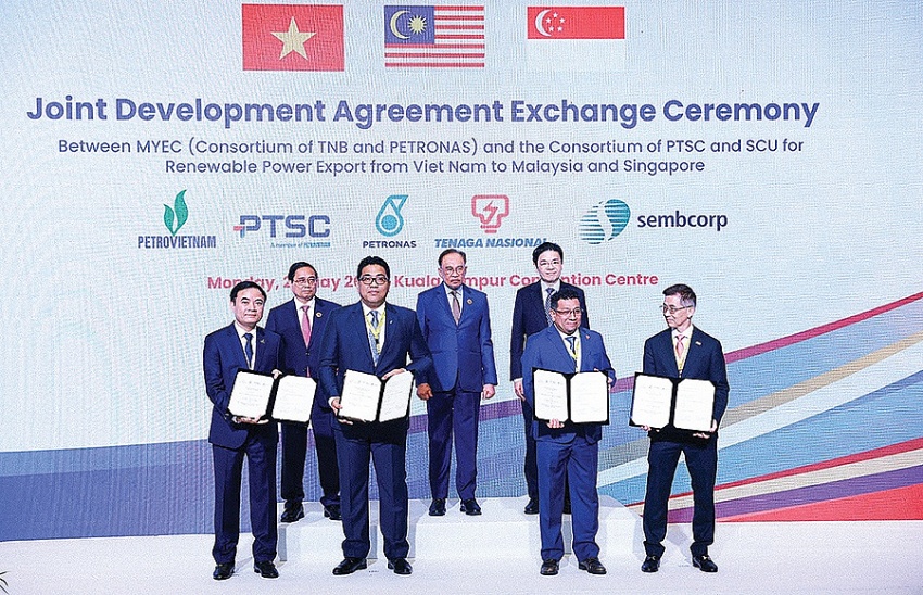 Petrovietnam cùng Sembcorp và Liên danh Năng lượng Malaysia thiết lập hợp tác chiến lược về điện tái tạo xuyên biên giới