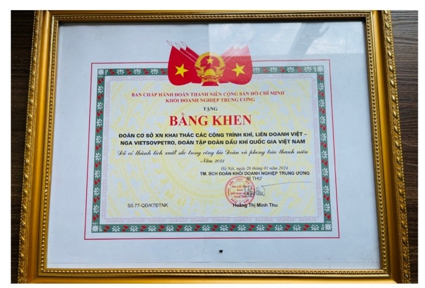 Đoàn Thanh niên XN Khí (Vietsovpetro): Sức trẻ đồng hành cùng dòng khí vươn xa Đoàn Thanh niên XN Khí (Vietsovpetro): Sức trẻ đồng hành cùng dòng khí vươn xa