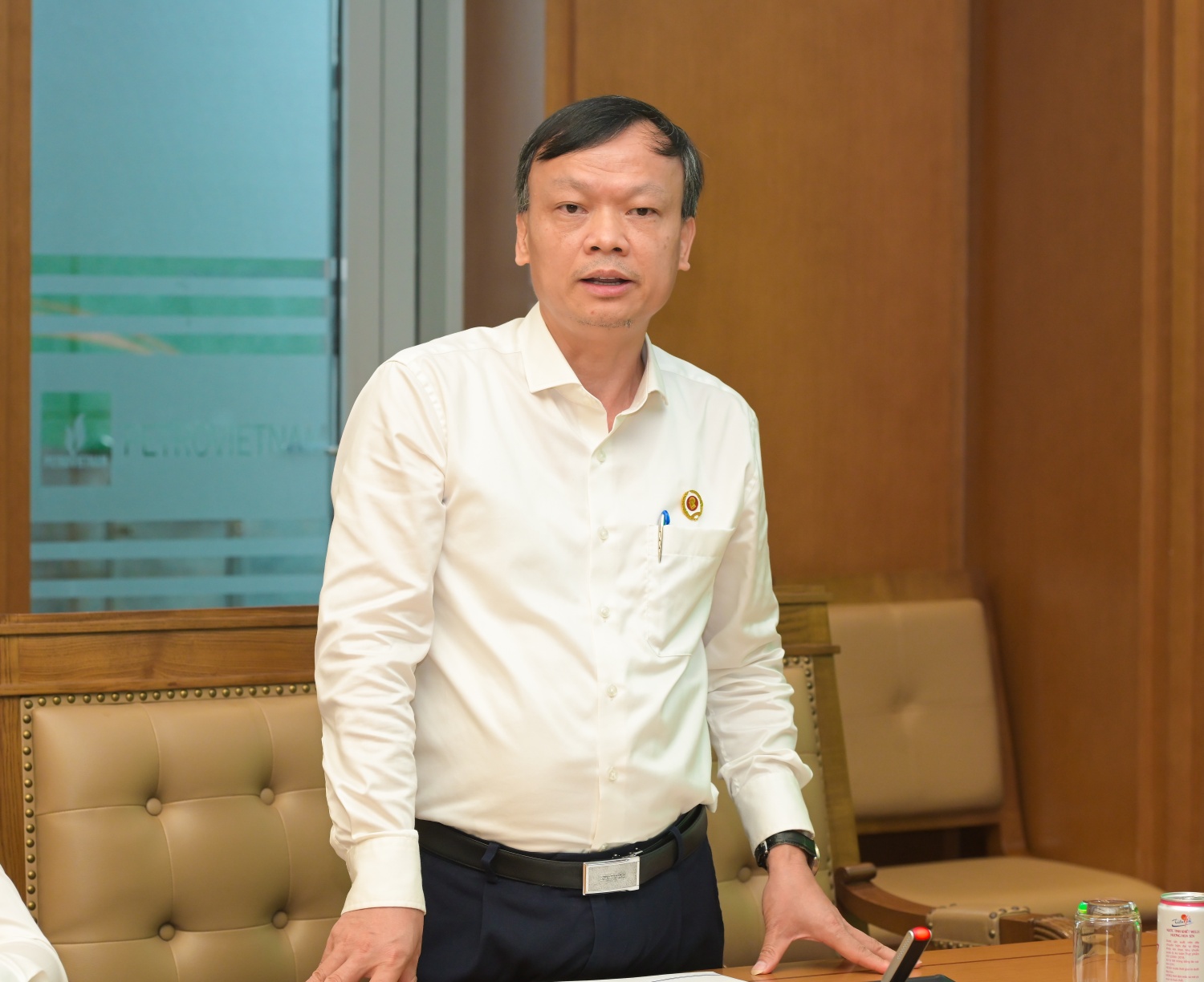 Đồng chí Lê Quang Toán - Phó Chủ tịch thường trực Hội CCB Tập đoàn, Chủ tịch Hội CCB BMQL&ĐH gửi lời chúc các cán bộ, nhân viên là thân nhân liệt sĩ, mong các đồng chí tiếp tục phát huy truyền thống cách mạng vẻ vang của gia đình, đóng góp tích cực vào sự nghiệp phát triển chung của Tập đoàn