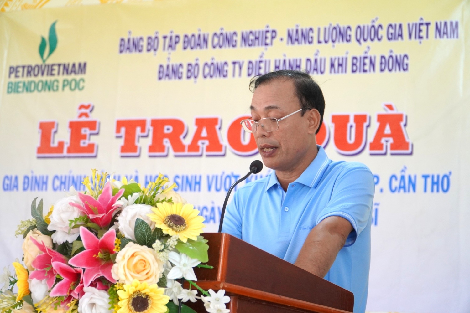Đồng chí Hoàng Minh Hải - Phó Bí thư Đảng ủy, Phó Tổng Giám đốc BIENDONG POC phát biểu