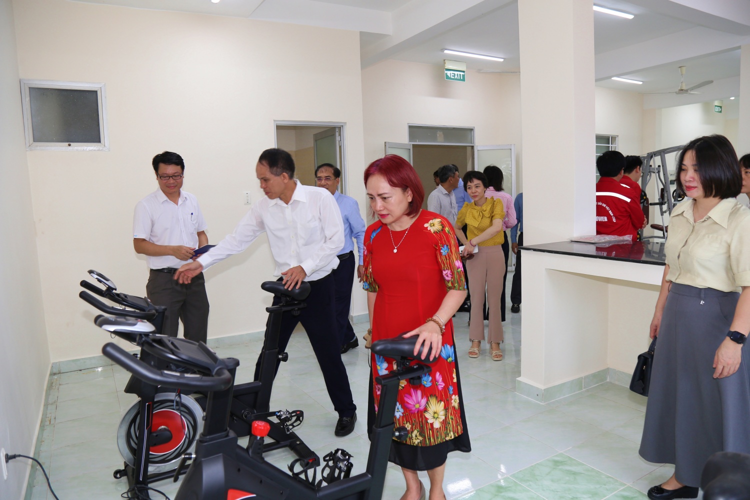 Phòng tập thể dục trong nhà với trang thiết bị hiện đại được xây mới