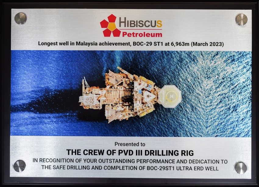 Giàn khoan PV DRILLING III đạt thành tích khoan giếng khoan dài nhất Malaysia năm 2023 cho khách hàng Hibiscus