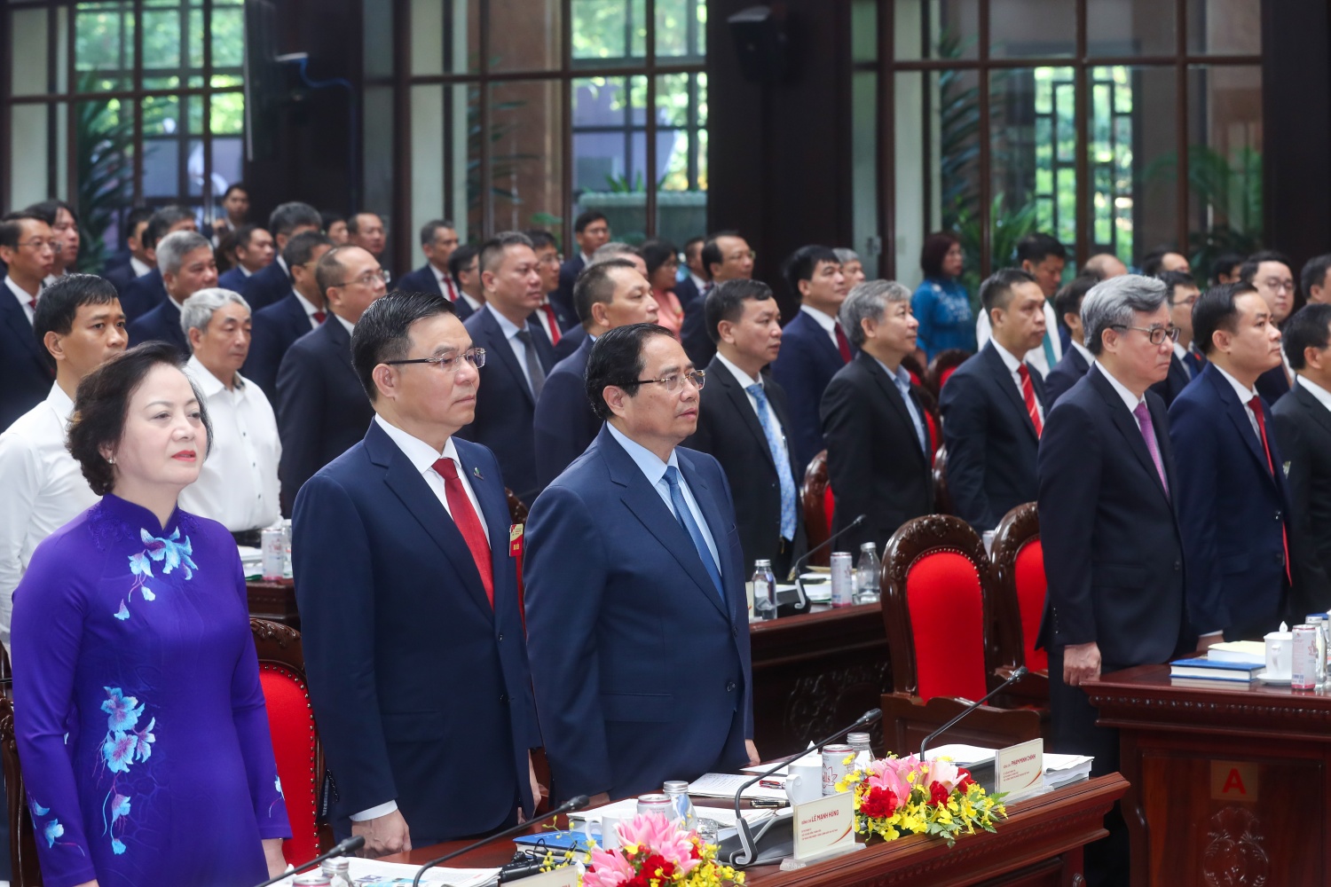 Đồng chí Phạm Minh Chính – Ủy viên Bộ Chính trị, Bí thư Đảng ủy Chính phủ, Thủ tướng Chính phủ tới dự và chỉ đạo Đại hội