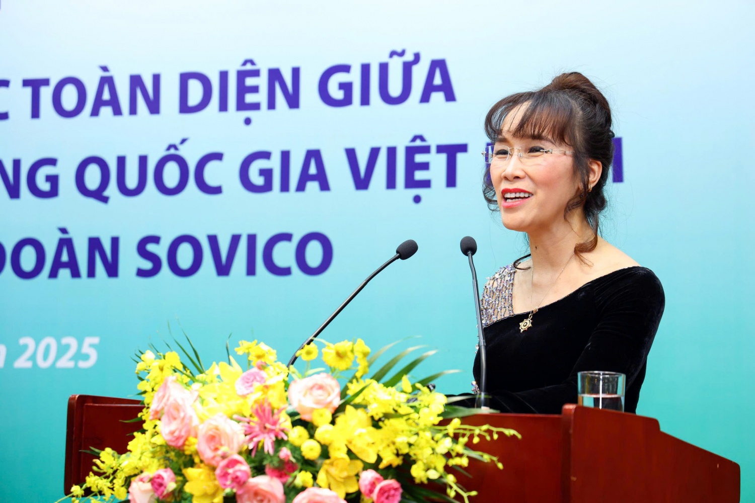 Chủ tịch HĐQT SOVICO Nguyễn Thị Phương Thảo mong muốn hai Tập đoàn hợp tác chặt chẽ, hiệu quả, xây dựng và phát huy nền văn hoá doanh nghiệp dân tộc Việt Nam, trở thành hình mẫu hợp tác giữa DNNN và tư nhân trong vai trò phát triển kinh tế.