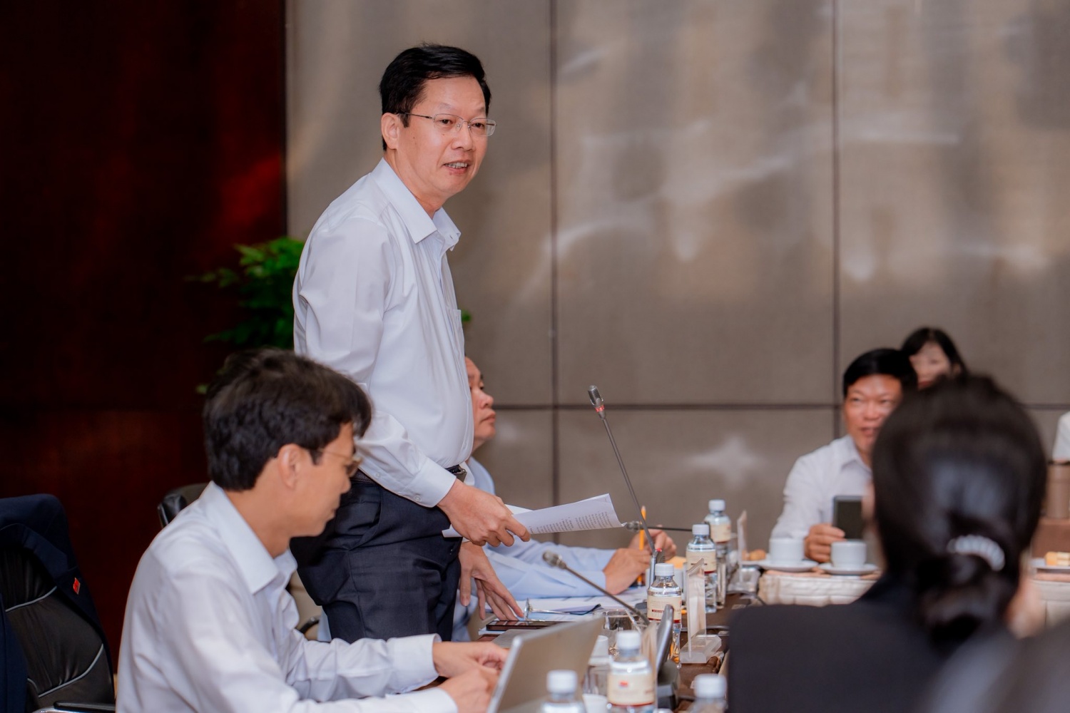 <p align= Ông Mai Đăng Tuấn - Phó Tổng Giám đốc, Phó Trưởng ban thường trực Ban Chỉ đạo VHDN Vietsovpetro phát biểu đánh giá và định hướng công tác TT&VHDN Vietsovpetro thời gian tới