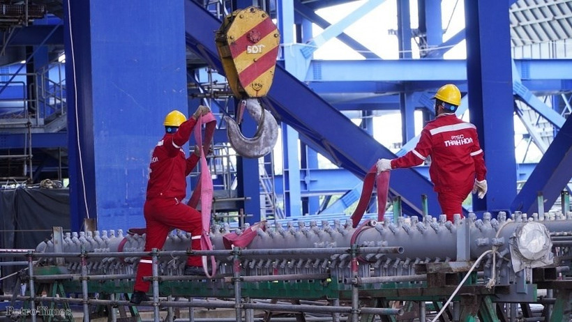 Long Phu 1 thermal power plant project is underway at an accelerated pace (Photo: Petrovietnam)