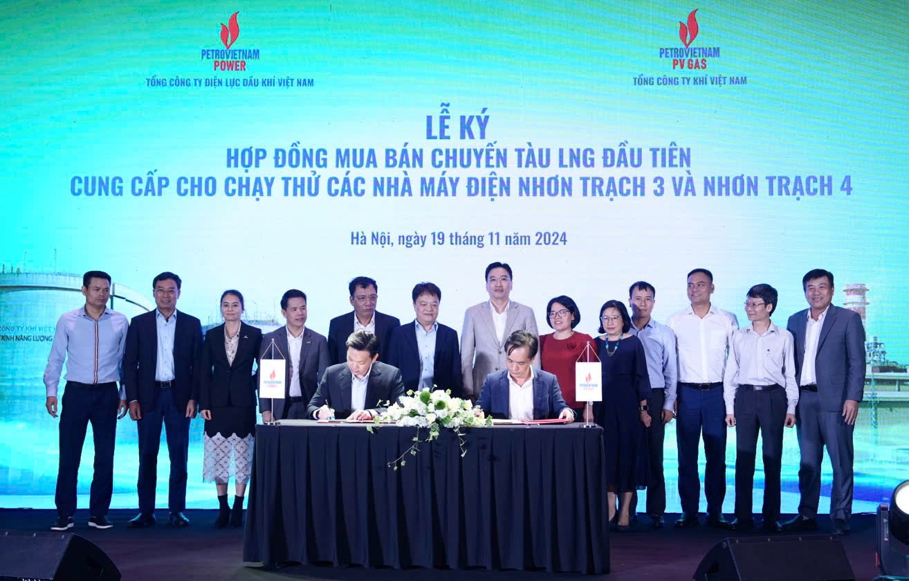 PV GAS và PV Power ký hợp đồng cung cấp LNG cho chạy thử các nhà máy điện Nhơn Trạch 3 và Nhơn Trạch 4