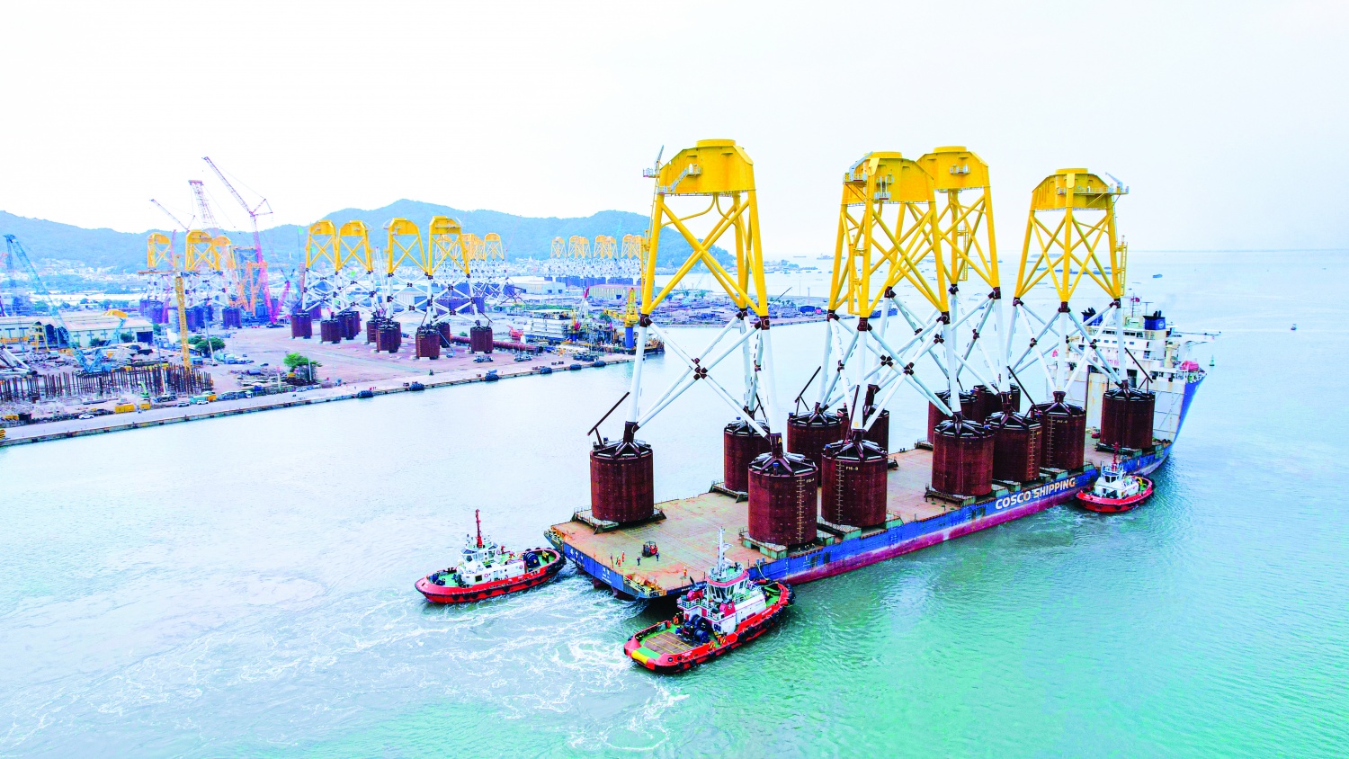 Petrovietnam thành công chế tạo và xuất khẩu chân đế điện gió ngoài khơi xuất khẩu